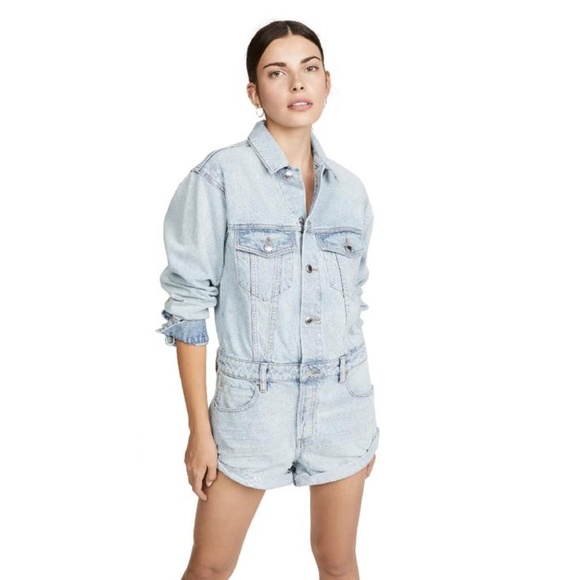 オールインワン・サロペット Alexander Wang 'Prestyled Pleated Boxer Romper' jumpsuit Alexander Wang 'Prestyled Pleated Boxer Romper' Jumpsuit